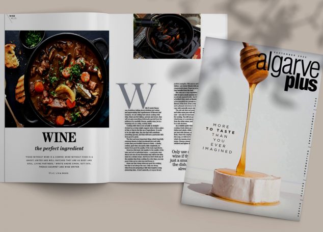 Wine – the perfect ingredient – Algarve Plus Magazine, Sept 2022